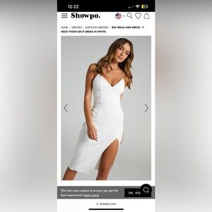 ShowPo Thigh Split White Dress